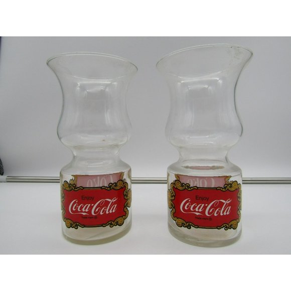 Coca Cola Kitchen Vtg Coca Cola Carafe Glasses 6 2 Tall Hourglass
